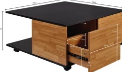 Couchtisch braun B/H/T: ca. 70x36x70 cm