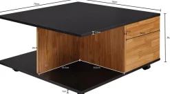 Couchtisch braun B/H/T: ca. 70x36x70 cm