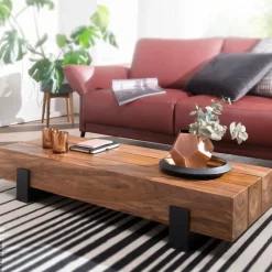 Couchtisch braun B/H/T: ca. 115x22x44 cm
