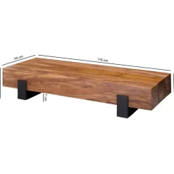 Couchtisch braun B/H/T: ca. 115x22x44 cm