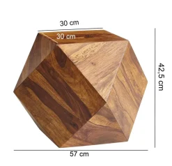 Couchtisch braun B/H/T: ca. 43x57x57 cm