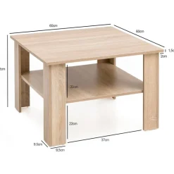 Couchtisch braun B/H/T: ca. 60x42x60 cm
