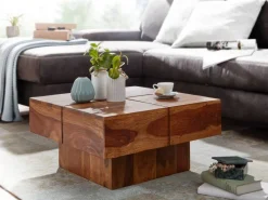Couchtisch braun B/H/T: ca. 58x30x58 cm