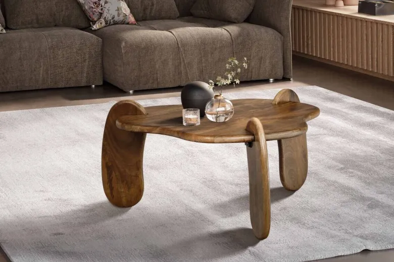Couchtisch braun B/H/T: ca. 78x40x78 cm