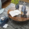 Couchtisch braun schwarz lackiert B/H/T: ca. 70x33x70 cm