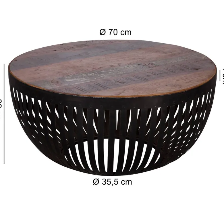 Couchtisch braun schwarz lackiert B/H/T: ca. 70x33x70 cm