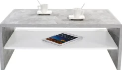 Couchtisch Cala Luna C4T02 Beton Optik Alpinweiß Nachbildung B/H/T: ca. 100x40x59 cm