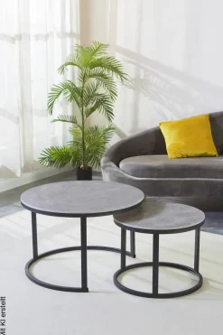 Couchtisch C680G-Couple grau schwarz B/H: ca. 70x45 cm