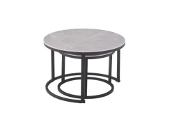 Couchtisch C680G-Couple grau schwarz B/H: ca. 70x45 cm