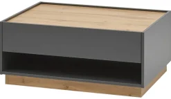 Couchtisch City Eiche Wotan Nachbildung anthrazit B/H/T: ca. 90x38x60 cm