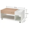 Couchtisch Eiche Artisan Nachbildung weiß B/H/T: ca. 110x44x60 cm