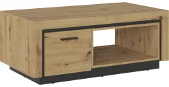 Couchtisch Eiche Artisan Nachbildung schwarz B/H/T: ca. 110x44x60 cm