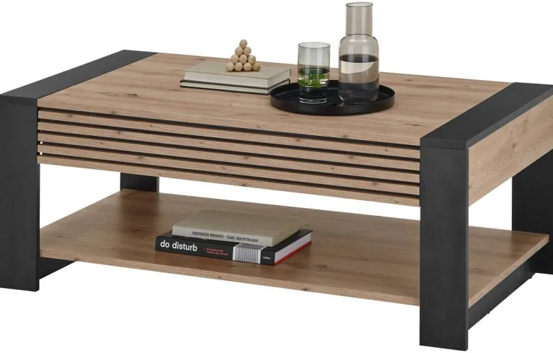 Couchtisch Felipe Eiche Artisan Nachbildung B/H/T: ca. 107x42x60 cm