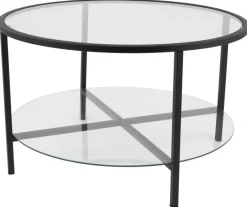 Couchtisch Granada V glasklar schwarz lackiert B/H/T: ca. 75x45x75 cm