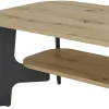 Couchtisch JONNY Eiche Nachbildung anthrazit B/H/T: ca. 110x42,5x55 cm
