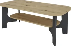 Couchtisch JONNY Eiche Nachbildung anthrazit B/H/T: ca. 110x42,5x55 cm