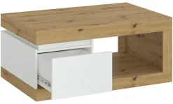 Couchtisch Luci Eiche Artisan Alpinweiß Nachbildung B/H/T: ca. 110x50x70 cm
