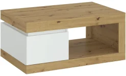Couchtisch Luci Eiche Artisan Alpinweiß Nachbildung B/H/T: ca. 110x50x70 cm
