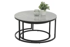 Couchtisch Luis grau Marmor dunkel Hochglanz Optik