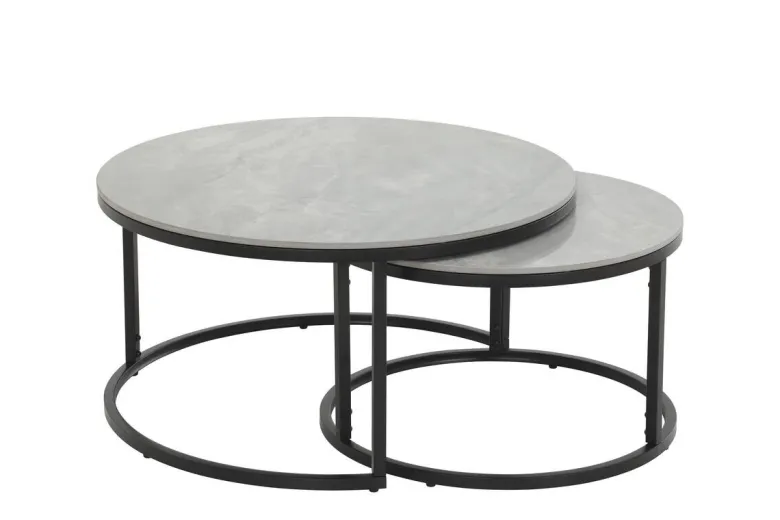 Couchtisch Luis grau Marmor dunkel Hochglanz Optik