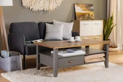 Couchtisch LUZERNA grau lackiert B/H/T: ca. 115x45x60 cm