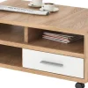 Couchtisch Miami Eiche Sonoma Nachbildung weiß Hochglanz B/H/T: ca. 100x41x60 cm