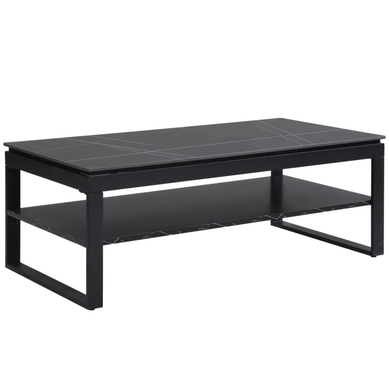 Couchtisch Mia schwarz Keramik Optik B/H/T: ca. 120x45x60 cm