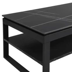 Couchtisch Mia schwarz Keramik Optik B/H/T: ca. 120x45x60 cm