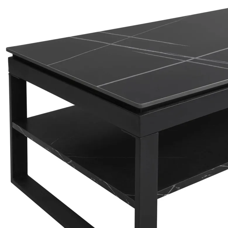 Couchtisch Mia schwarz Keramik Optik B/H/T: ca. 120x45x60 cm