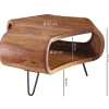 Couchtisch natur schwarz B/H/T: ca. 55x38x55 cm