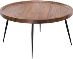 Couchtisch natur schwarz lackiert B/H/T: ca. 75x39x75 cm