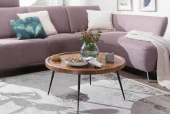 Couchtisch natur schwarz lackiert B/H/T: ca. 75x39x75 cm
