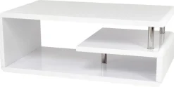 Couchtisch Pico weiß Hochglanz lackiert B/H/T: ca. 110x42x60 cm