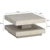 Couchtisch sand B/H/T: ca. 60x34x60 cm