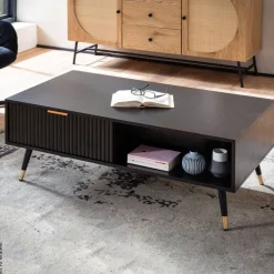 Couchtisch schwarz B/H/T: ca. 110x43x60 cm