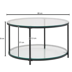 Couchtisch schwarz B/H/T: ca. 80x45x80 cm