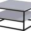 Couchtisch Tilda 2 grau lackiert B/H/T: ca. 75x40x75 cm