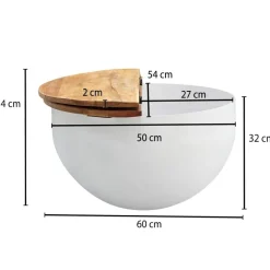Couchtisch weiß B/H/T: ca. 60x34x60 cm