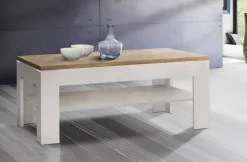 Couchtisch weiß Pinie Nachbildung Eiche Antik Nachbildung B/H/T: ca. 120x43x75 cm