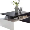 Couchtisch weiß schwarz B/H/T: ca. 90x43x60 cm