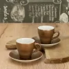 CreaTable Espressotassenset Golden Days gold Steinzeug 4 tlg.