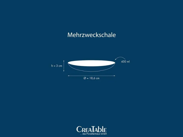 CreaTable Mehrzweckschalen Safari mehrfarbig Steinzeug D: ca. 18,6 cm