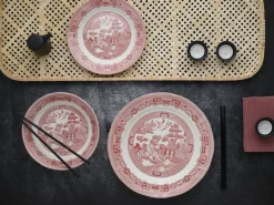CreaTable Tafelservice China Town rot Steingut 18 tlg.