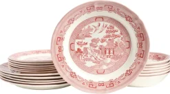 CreaTable Tafelservice China Town rot Steingut 18 tlg.