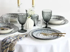 CreaTable Tafelservice Mexico blau Steingut 18 tlg.