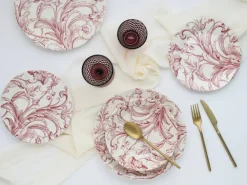 CreaTable Tafelservice Venecia rot Steingut 18 tlg.