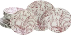 CreaTable Tafelservice Venecia rot Steingut 18 tlg.