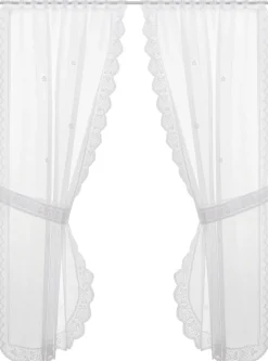 creative lifestyle Landhausgardine Bern weiß B/L: ca. 90x160 cm