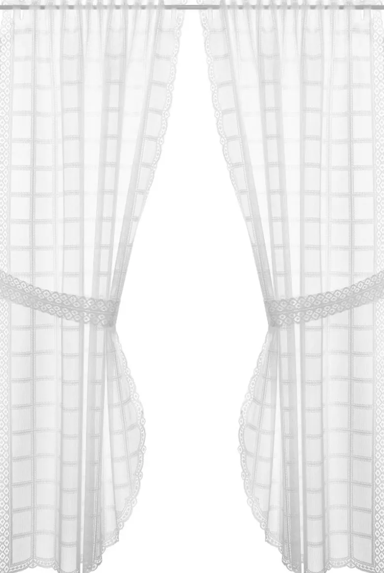 creative lifestyle Landhausgardine Tirol weiß B/L: ca. 90x160 cm