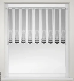 creative lifestyle Scheibengardine Noah grau B/L: ca. 145x75 cm